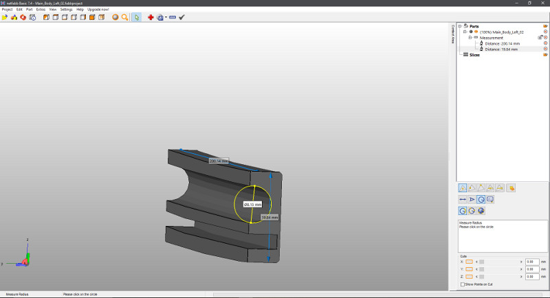 Messung mit Netfabb